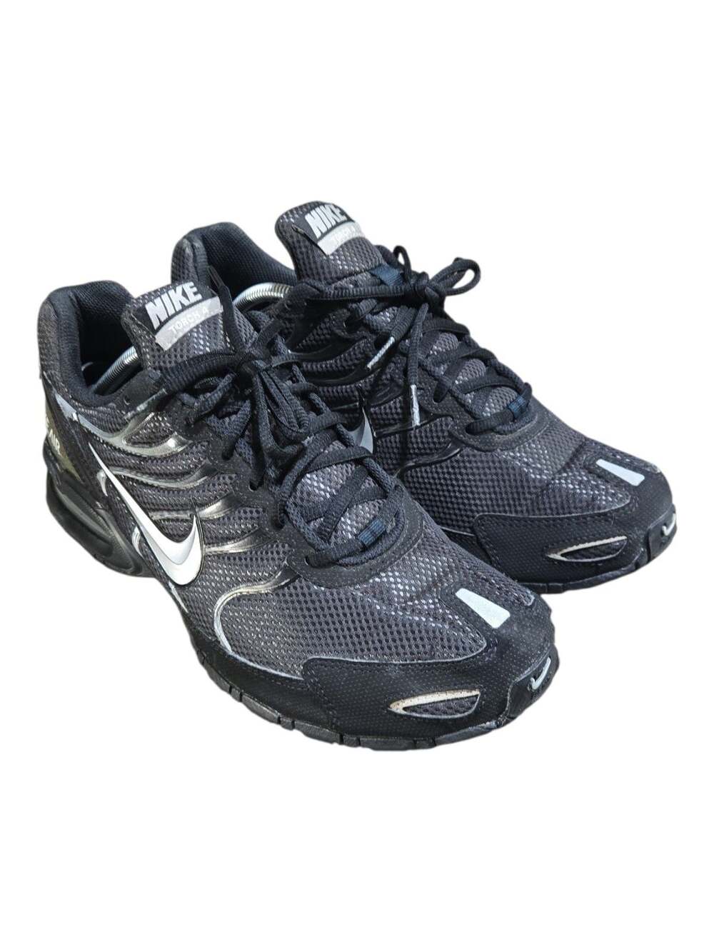 Nike Air Max Torch 4 Running Shoes Anthracite Metallic Silver Black Men's Size 1